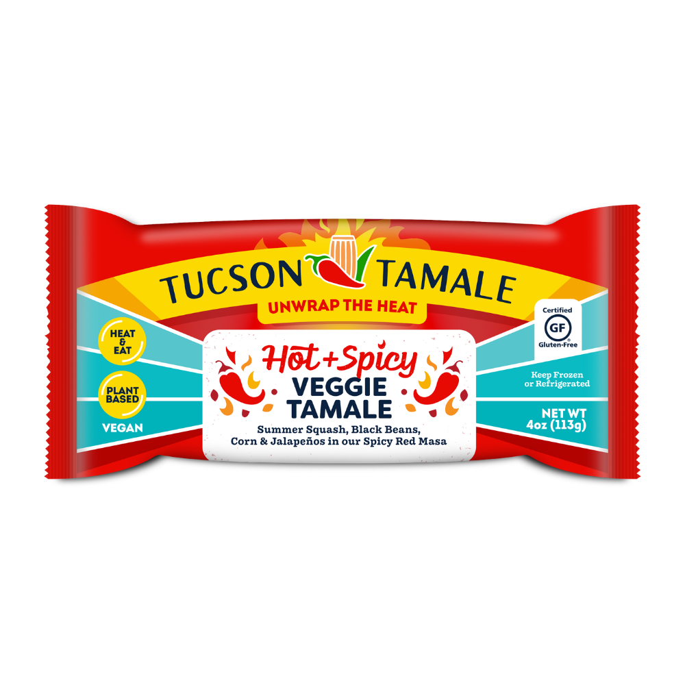 Tucson Tamale: Hot & Spicy Veggie (2 Tamales)