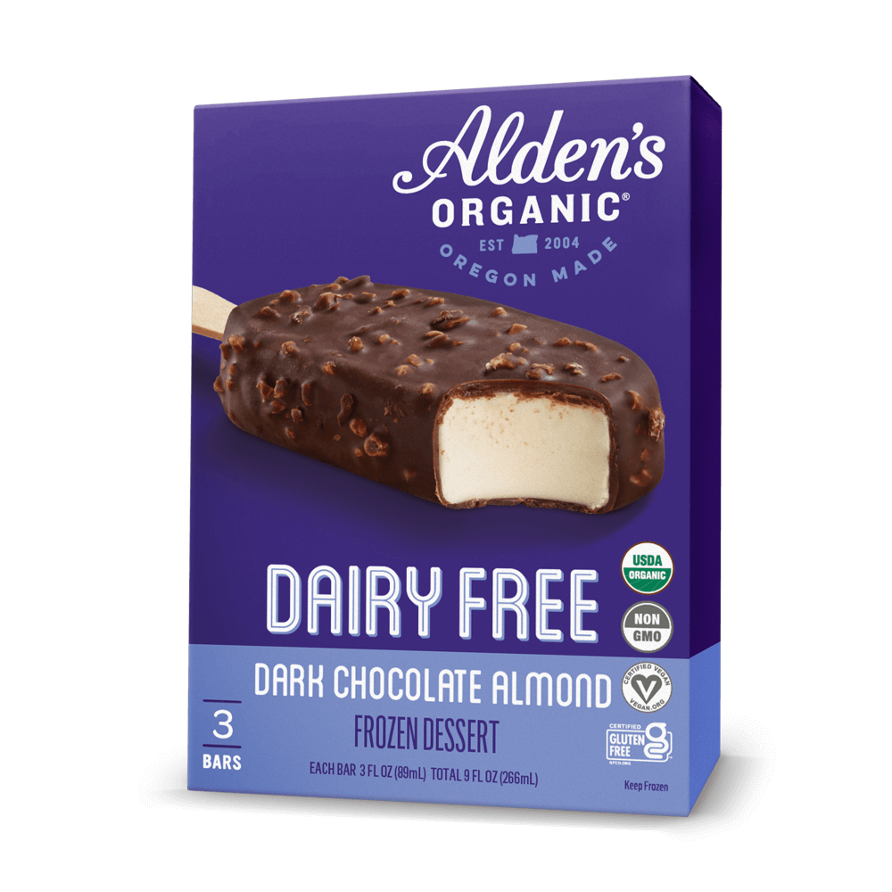 Alden's Organic Dairy Free Dark Chocolate Almond Bar - 3 Pack