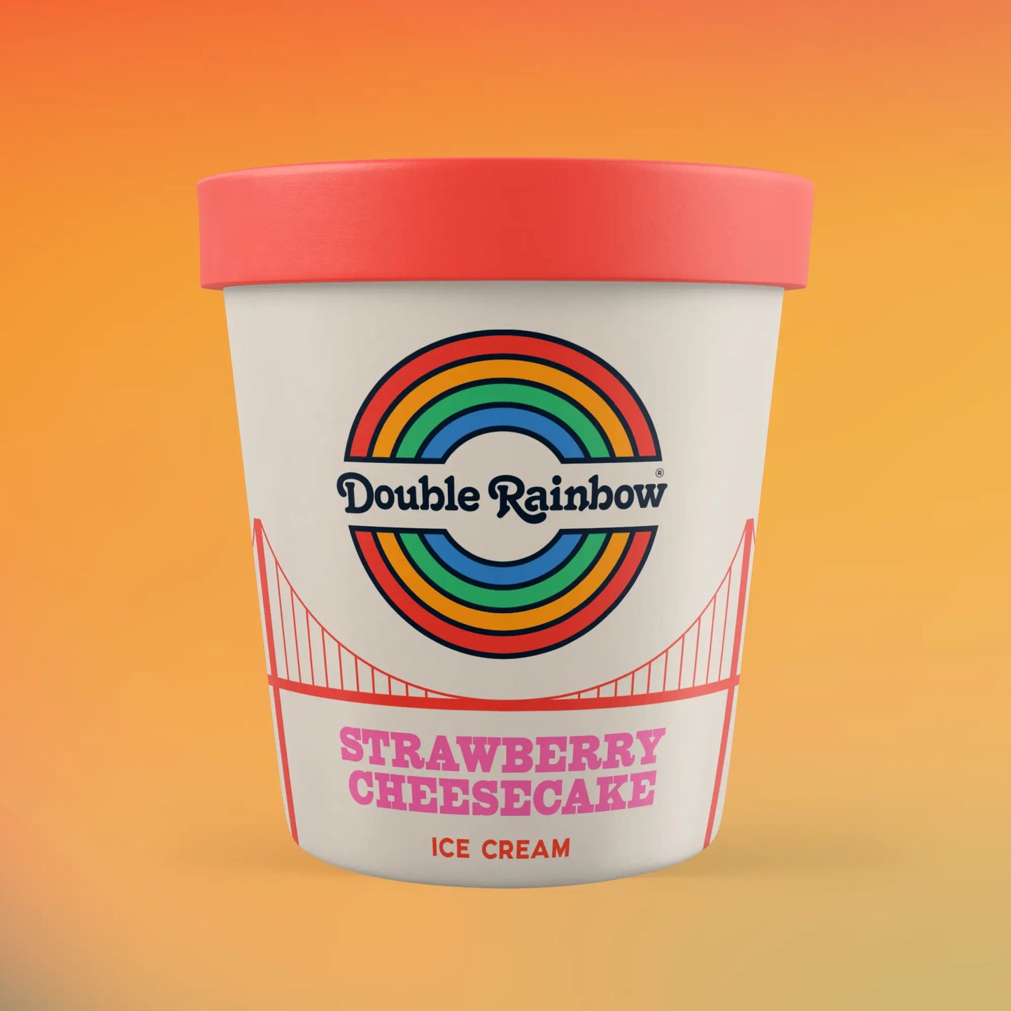 Double Rainbow Strawberry Cheesecake