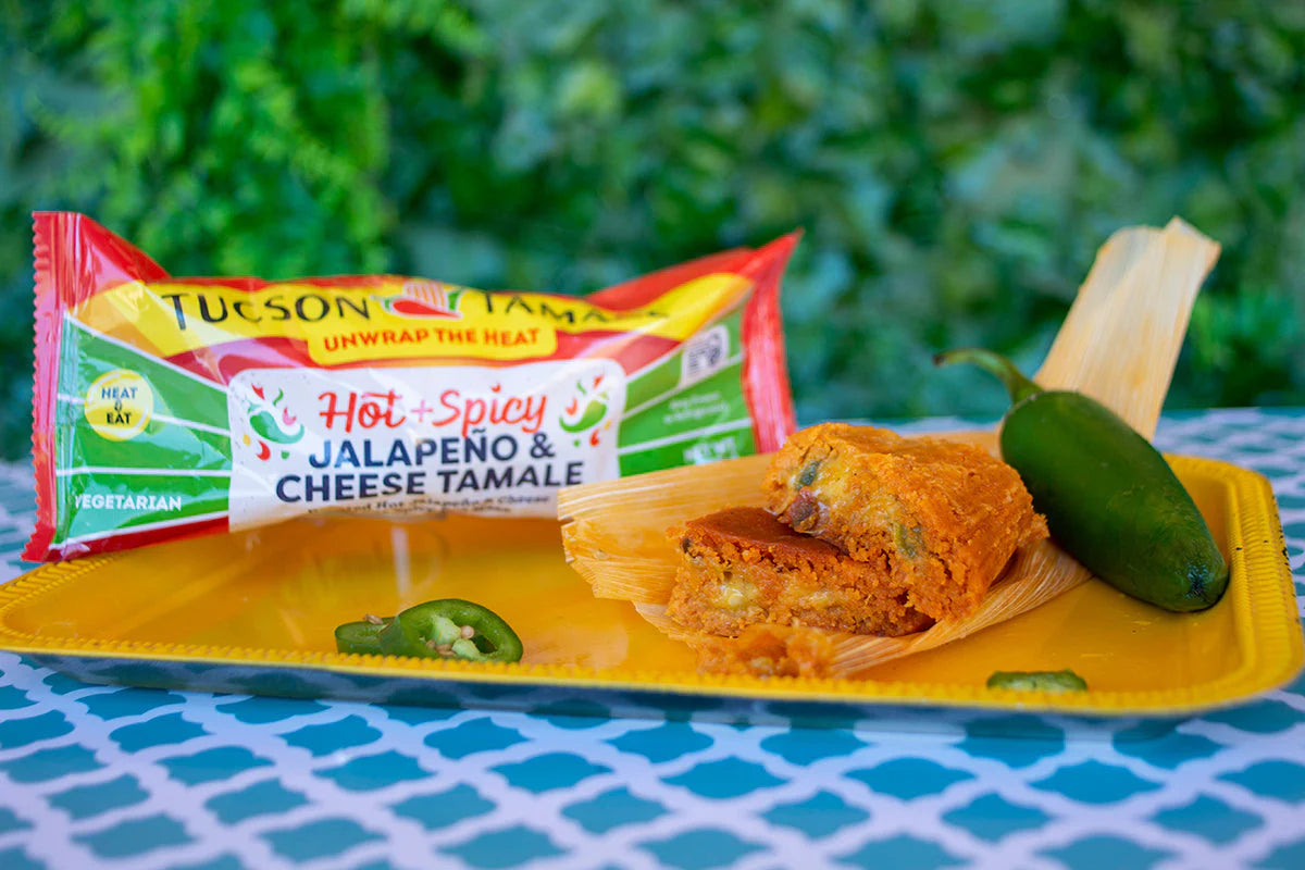 Tucson Tamale: Hot & Spicy Jalapeno & Cheese (2 Tamales)