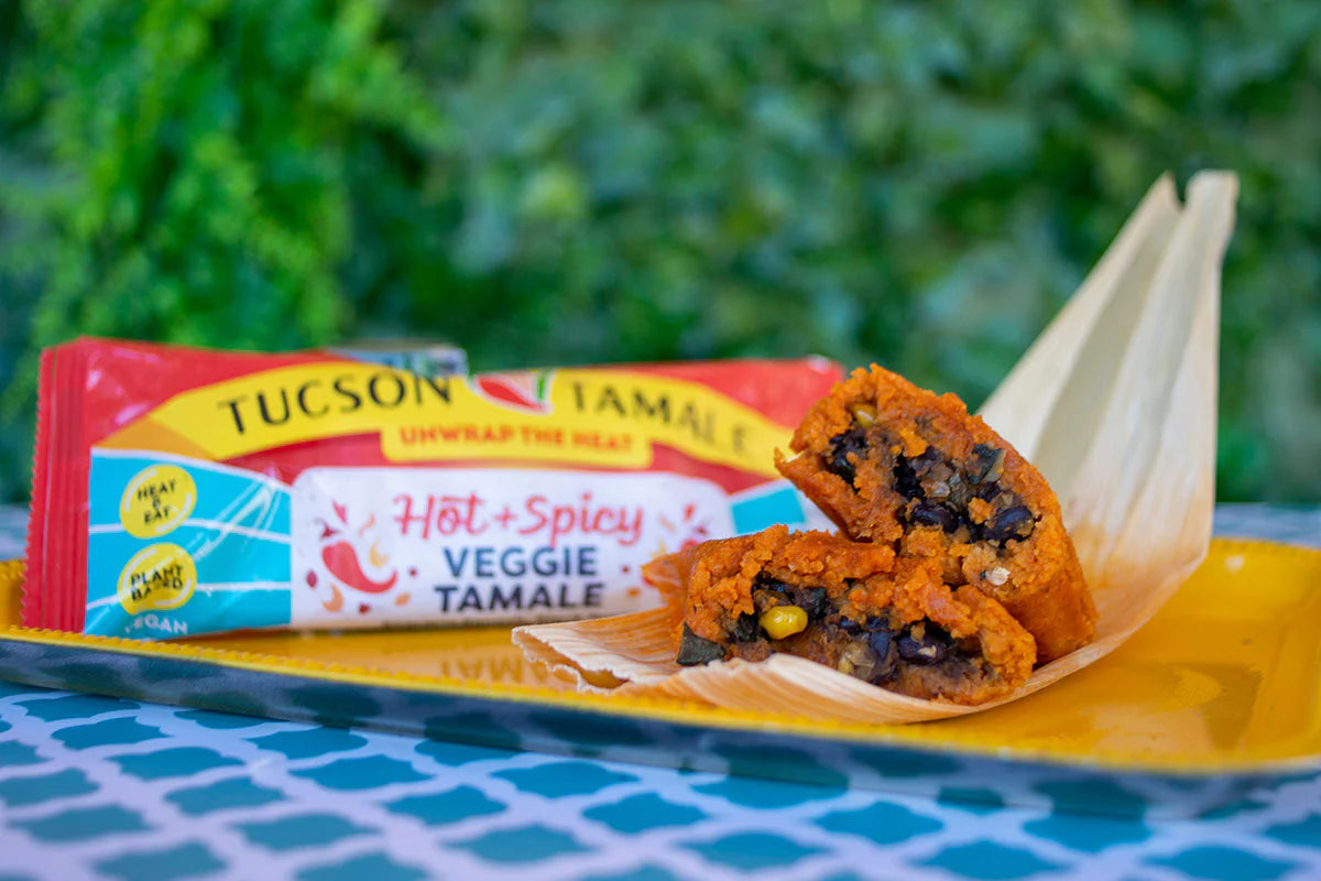 Tucson Tamale: Hot & Spicy Veggie (2 Tamales)