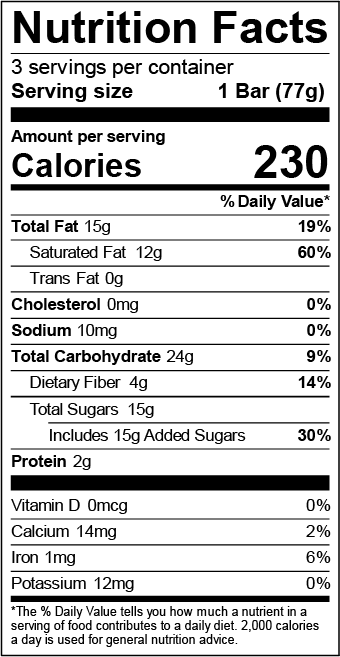 Alden's Organic Dairy Free Dark Chocolate Vanilla Bar -3 Pack