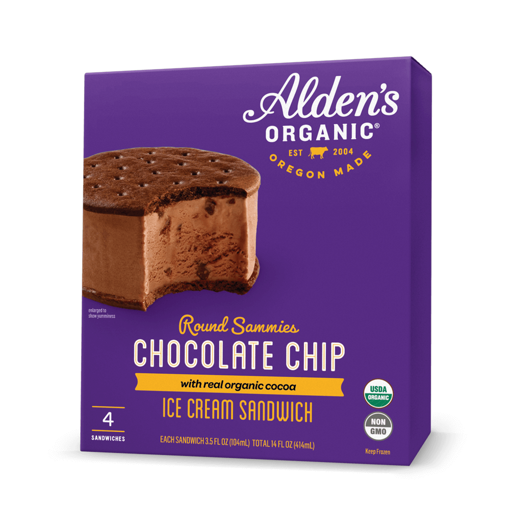 Alden's Organic Chocolate Chip Round Sammies - 4 Pack