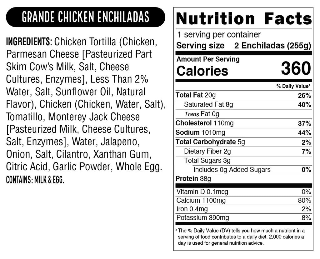 Real Good Foods Grande Chicken Enchiladas