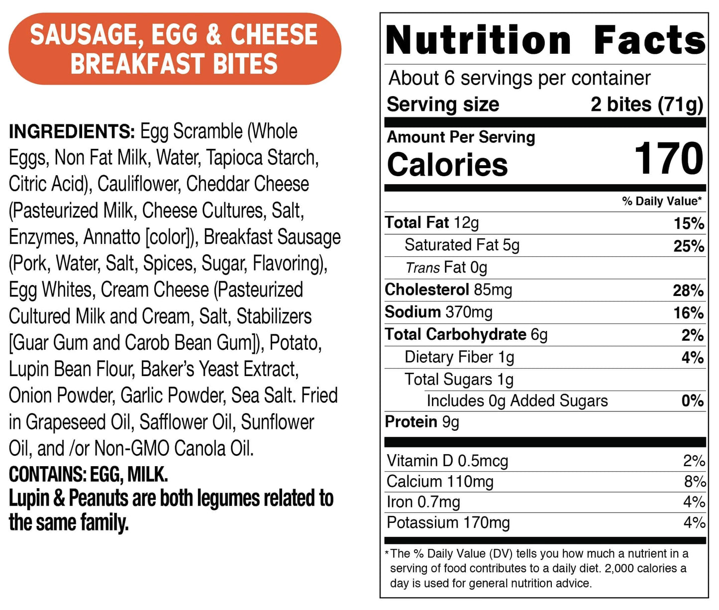 Real Good Foods Sausage Egg & Cheese Breakfast Bites