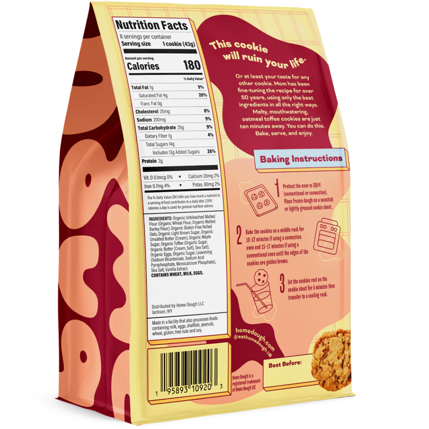 Home Dough Original Oatmeal Toffee