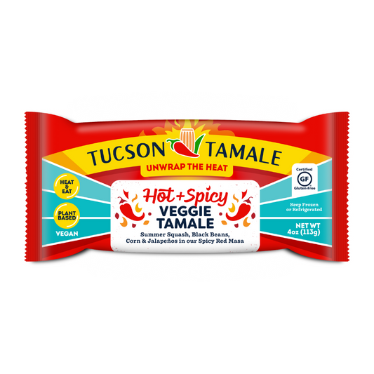 Tucson Tamale: Hot & Spicy Veggie (2 Tamales)
