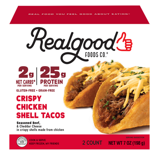 Real Good Foods Crispy Chicken Shell Seasoned Beef Tacos