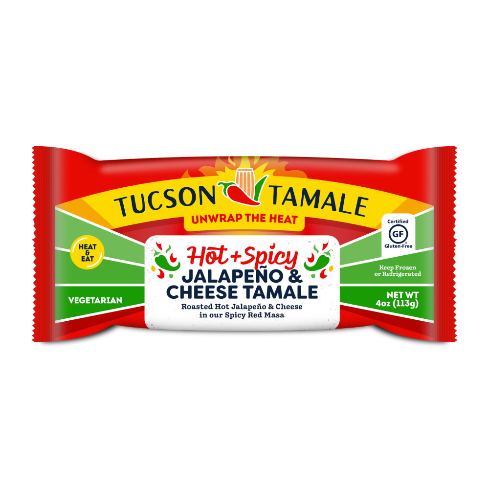 Tucson Tamale: Hot & Spicy Jalapeno & Cheese (2 Tamales)