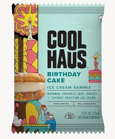 Healthy Goodness Coolhaus Birthday Cake Ice Cream Sandwich