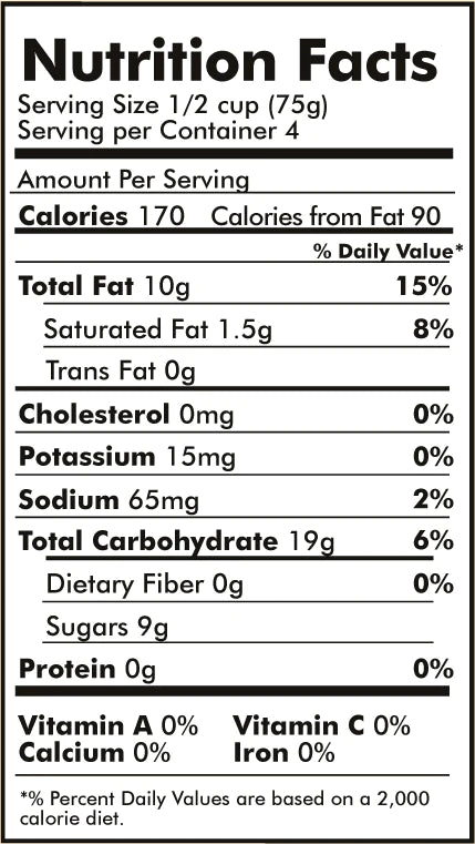 Cado Cookies & Cream Pint- nutrition 