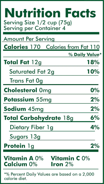 Cado Mint Chocolate Chip Pint-nutrition