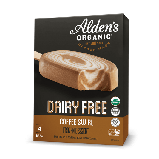 Alden's Organic Dairy Free Coffee Swirl Bar - 4 Pack