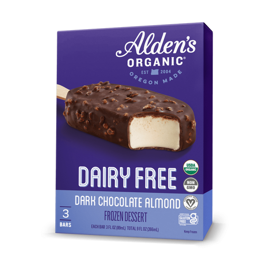 Alden's Organic Dairy Free Dark Chocolate Almond Bar - 3 Pack