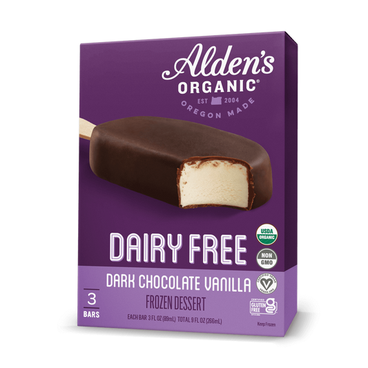 Alden's Organic Dairy Free Dark Chocolate Vanilla Bar -3 Pack