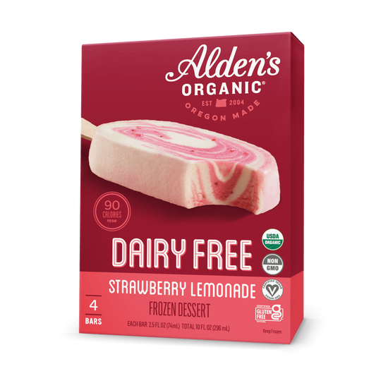 Alden's Organic Dairy Free Strawberry Lemonade Bar - 4 Pack