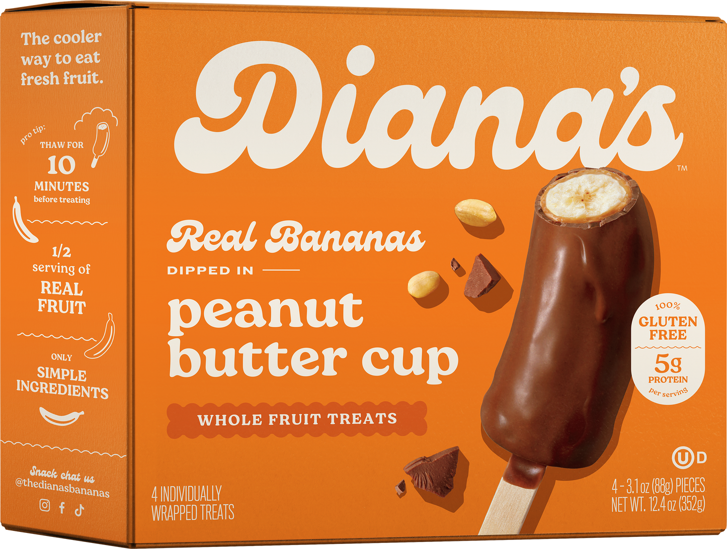 Diana's Peanut Butter Cup Banana Treats - 4 pack