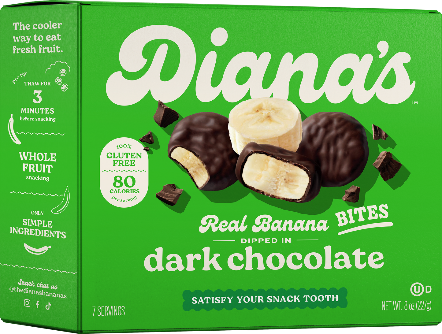 Healthy Goodness Diana's Dark Chocolate Banana Bites - 8oz