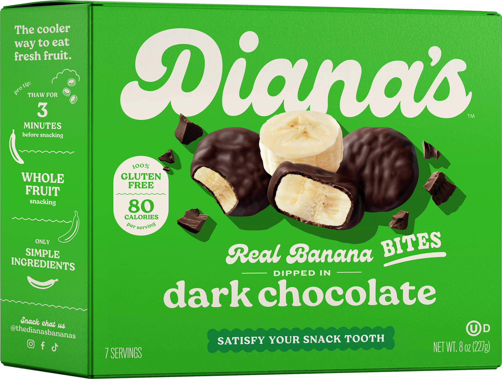 Healthy Goodness Diana's Dark Chocolate Banana Bites - 8oz