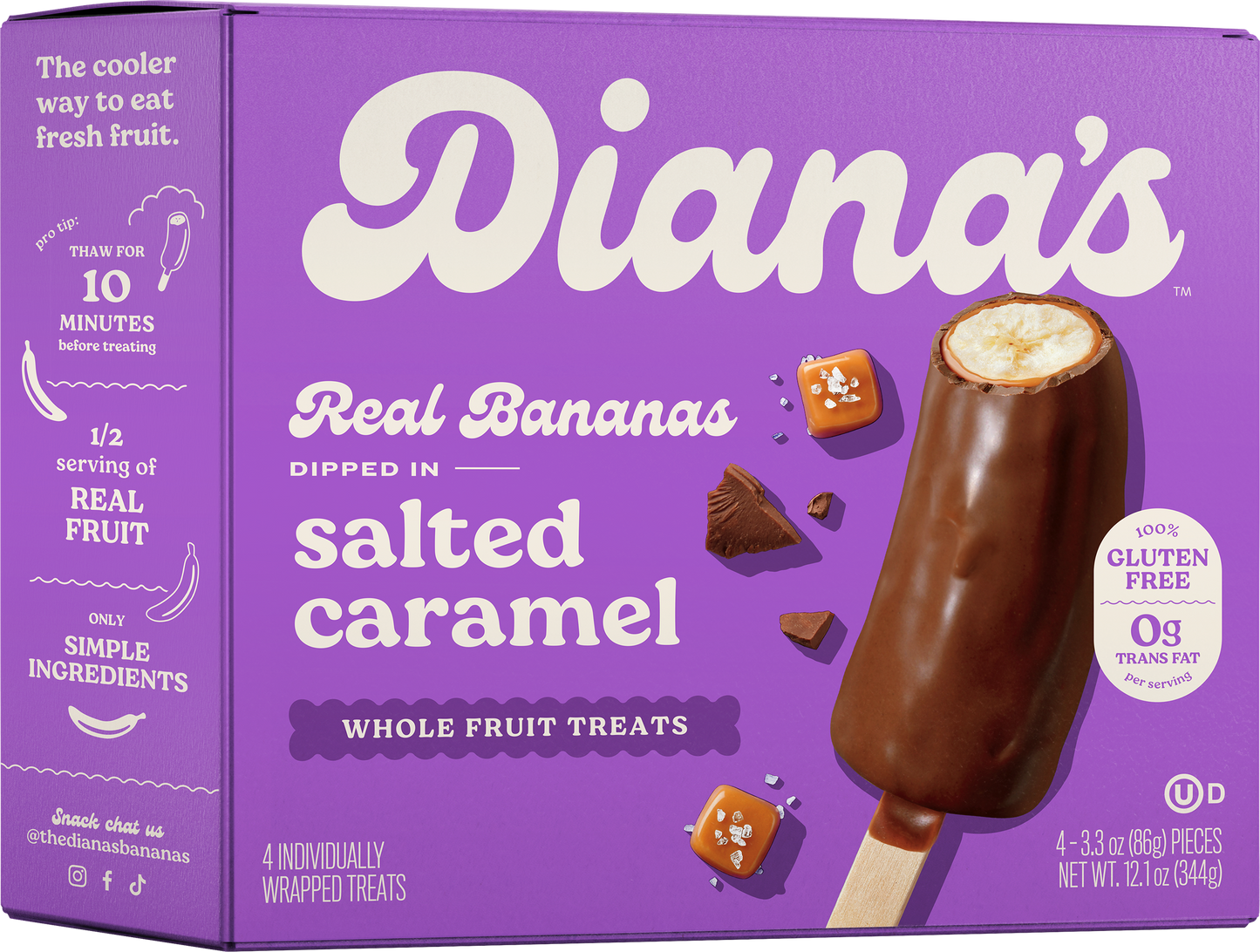 Diana's Salted Caramel Banana Treats - 4 pack