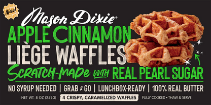 Mason Dixie Apple Cinnamon Liege Waffles 4ct