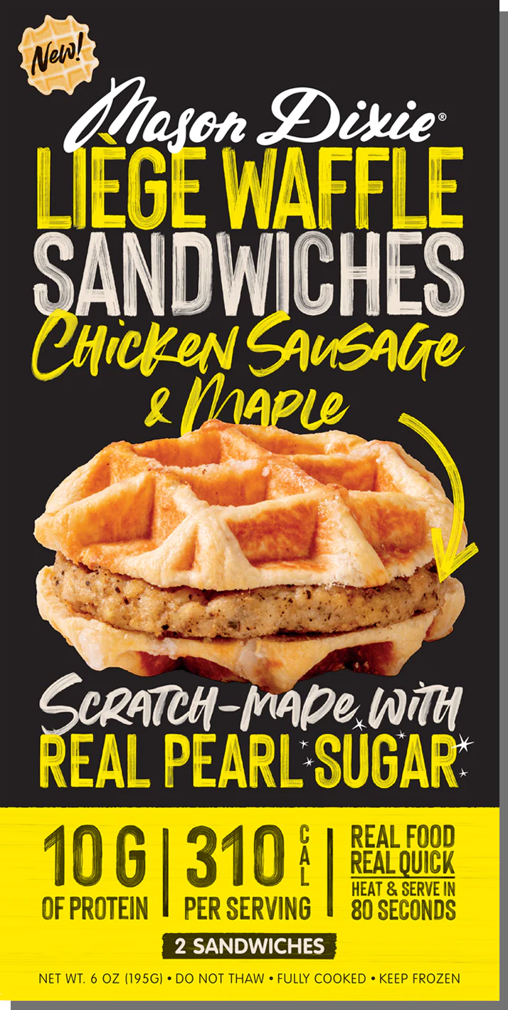 Mason Dixie Maple Liege Waffle Sandwich With Chicken Sausage - 2ct