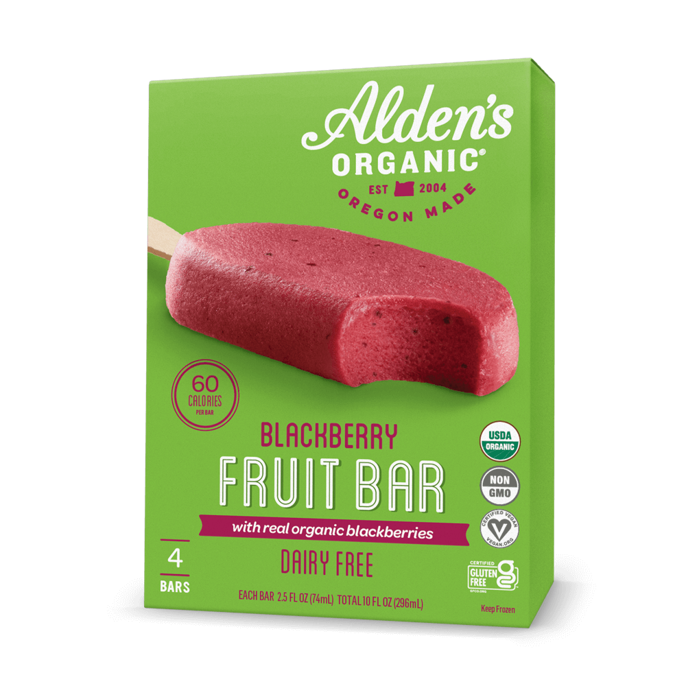 Alden's Organic Dairy Free Blackberry Fruit Bar - 4 Pack