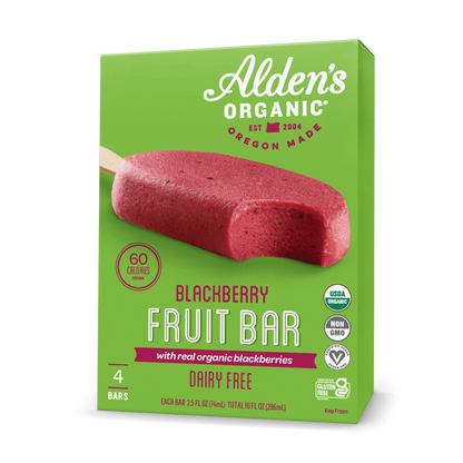 Alden's Organic Dairy Free Blackberry Fruit Bar - 4 Pack