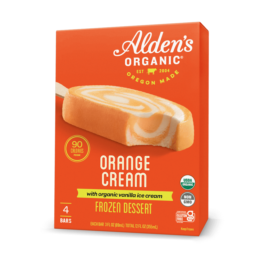 Alden's Organic Orange Cream Bar - 4 Pack