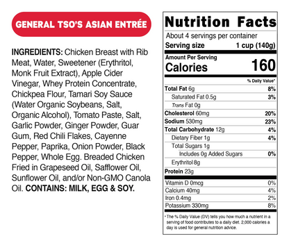 Real Good Foods General TSO's Nutrition Facts