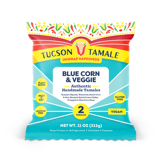 Tucson Tamale: Blue Corn & Veggie Tamales (2-Pack)