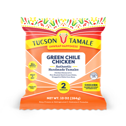 Tucson Tamale: Green Chile Chicken Tamales (2-Pack)