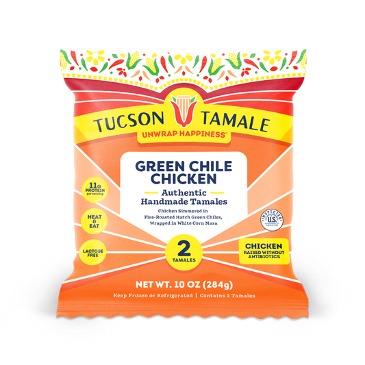 Tucson Tamale: Green Chile Chicken Tamales (2-Pack)