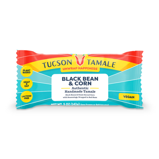 Tucson Tamale: Black Bean & Corn Tamale (2 Tamales)