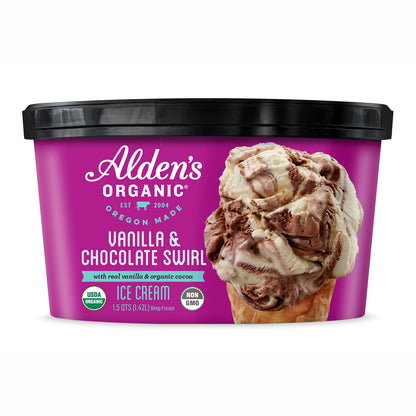 Alden's Organic Vanilla & Chocolate Swirl Sqround 48oz