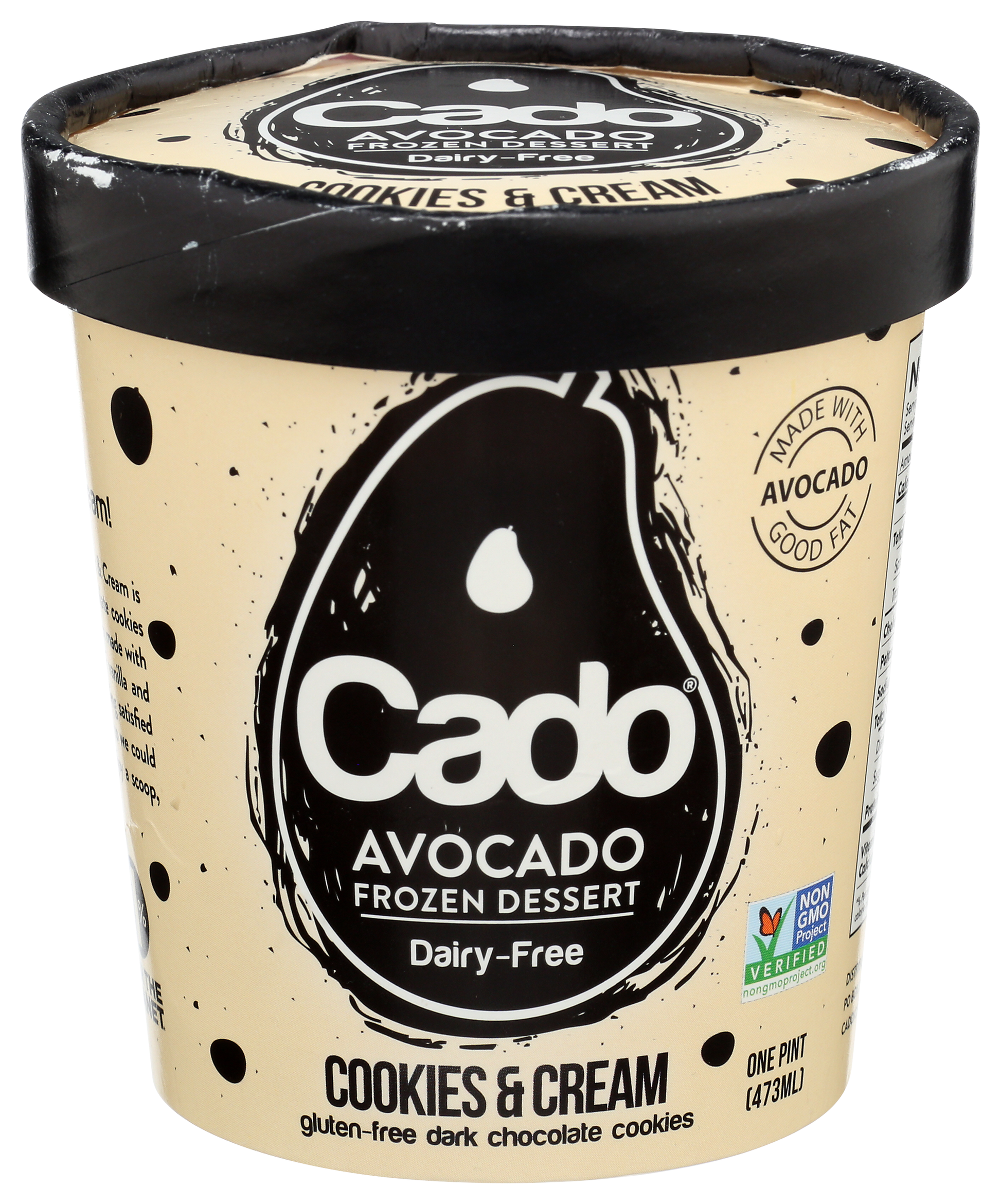 Cado Cookies & Cream Pint- front of pint image