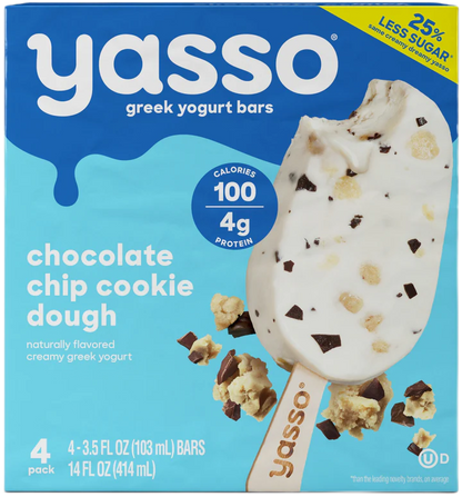 yasso chocolate chip cookie dough bars