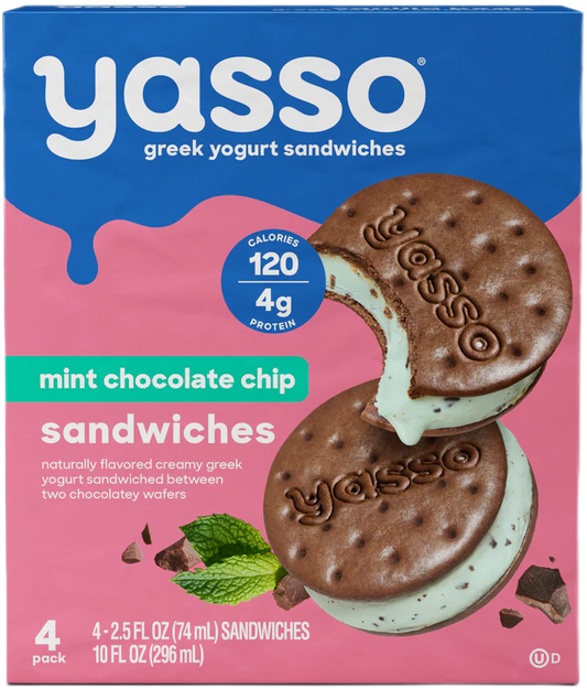 yasso mint chocolate chip sandwiches