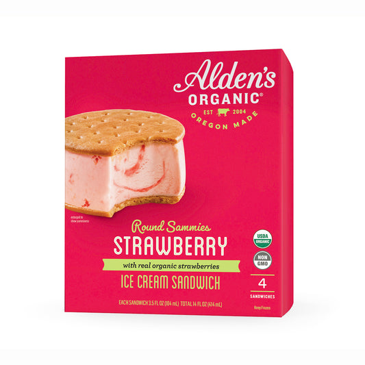Alden's Organic Strawberry Round Sammies - 4pk