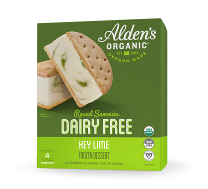 Alden's Organic Dairy Free Key Lime Round Sammies - 4 Pack